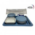 Поднос для завтрака прямоугольный с термопосудой  DK TRAYS (Россия)